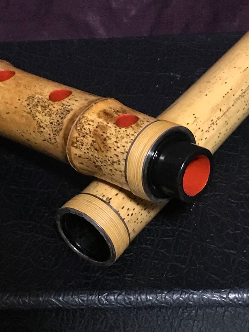 ⭐️尺八 (都山流) 中村銀越銘　銀縁歌口　約43センチ