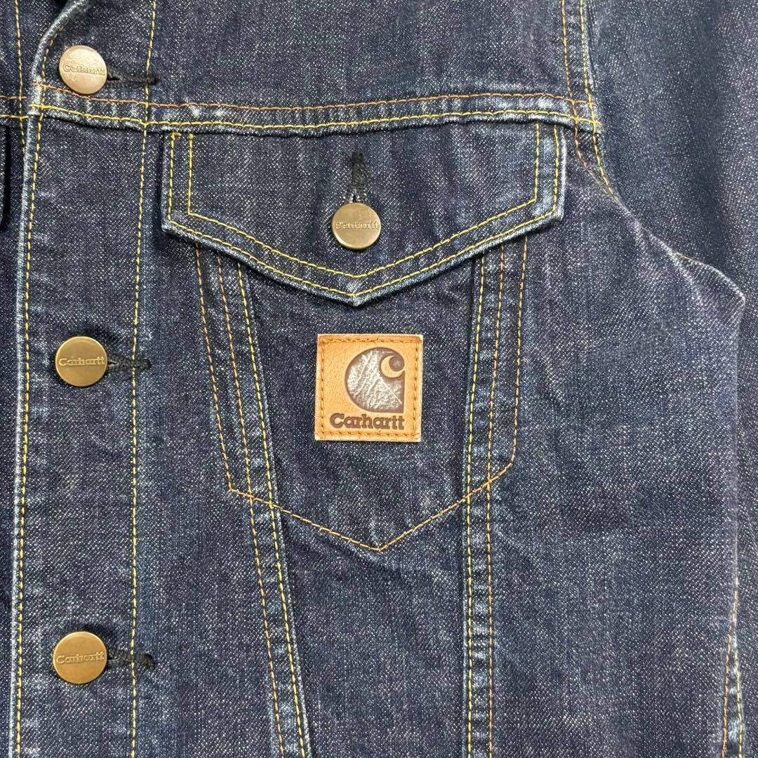 カーハート デニムジャケット インディゴ Ｇジャン 3rd 革パッチ