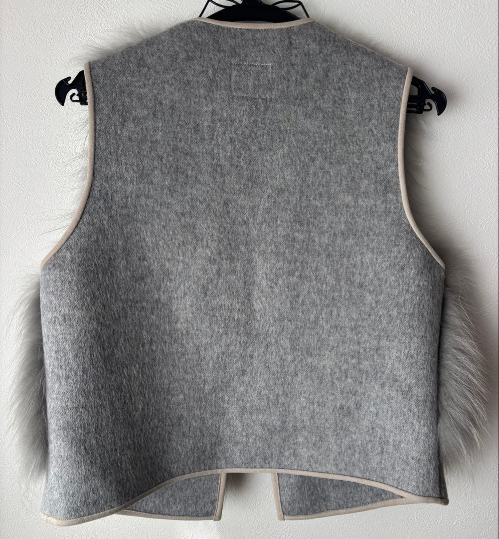 ダブスタ　Sov. ソブ リアルファー ベスト　ホワイトラクーン　超美品