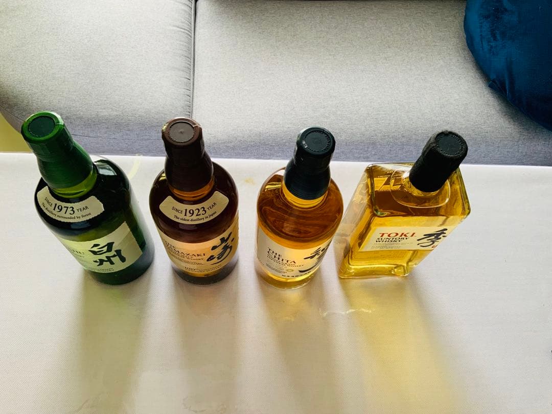 ウィスキー、白州・山崎・知多・季、4本