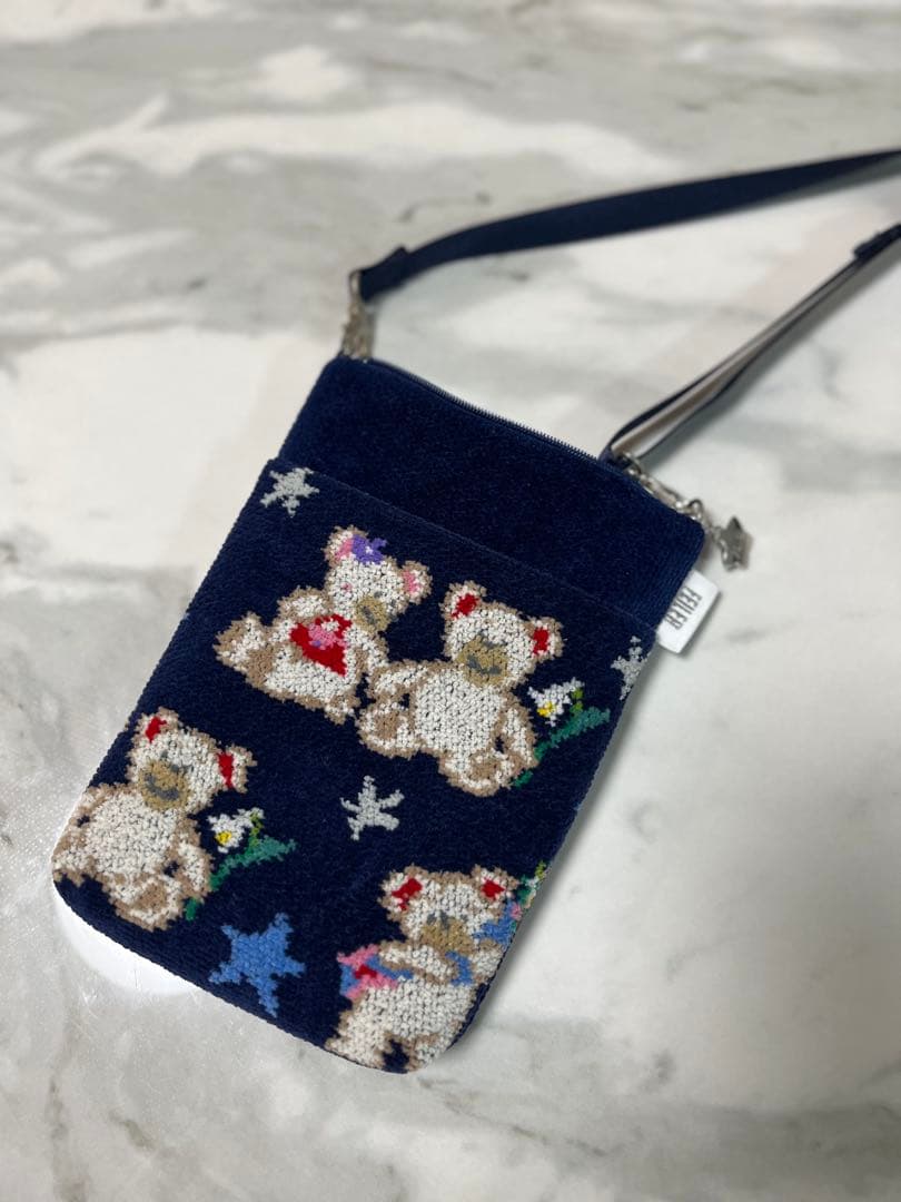 FEILER リーベアンドリリア　スマホショルダーバッグ　ネイビー