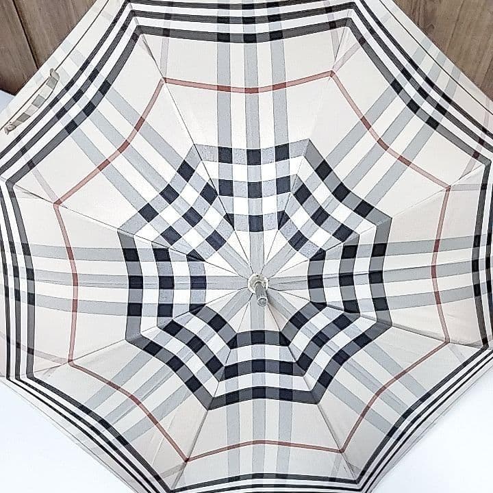未使用品　バーバリー　傘　雨傘　長傘　ノバチェック　超希少　傘袋付き