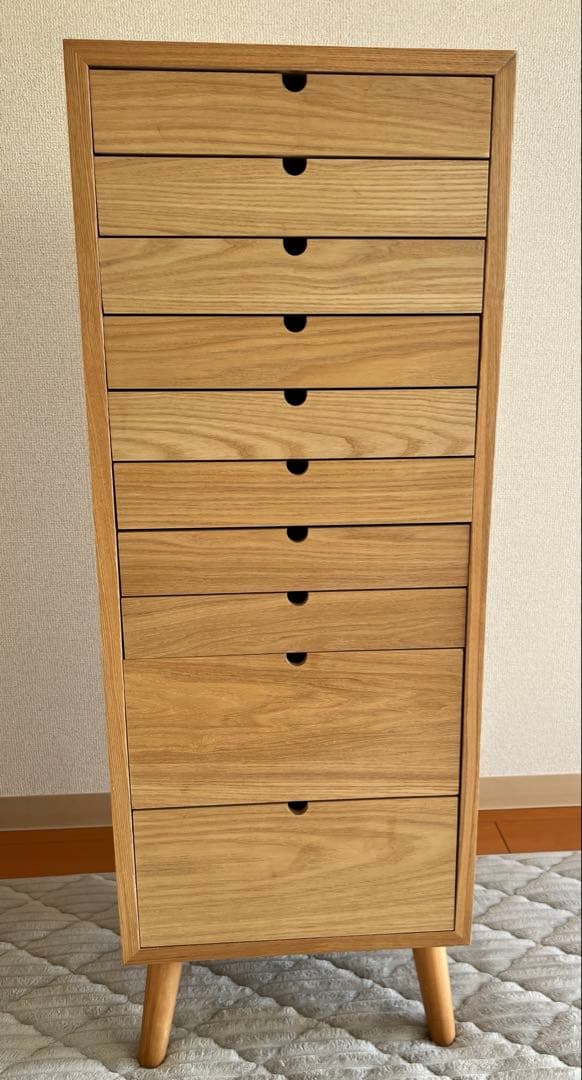 多段 ナチュラル木製 引き出し10段チェスト