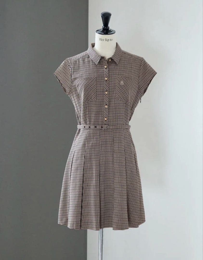 【新品未使用】Checked Shirt Mini Dress herlipto