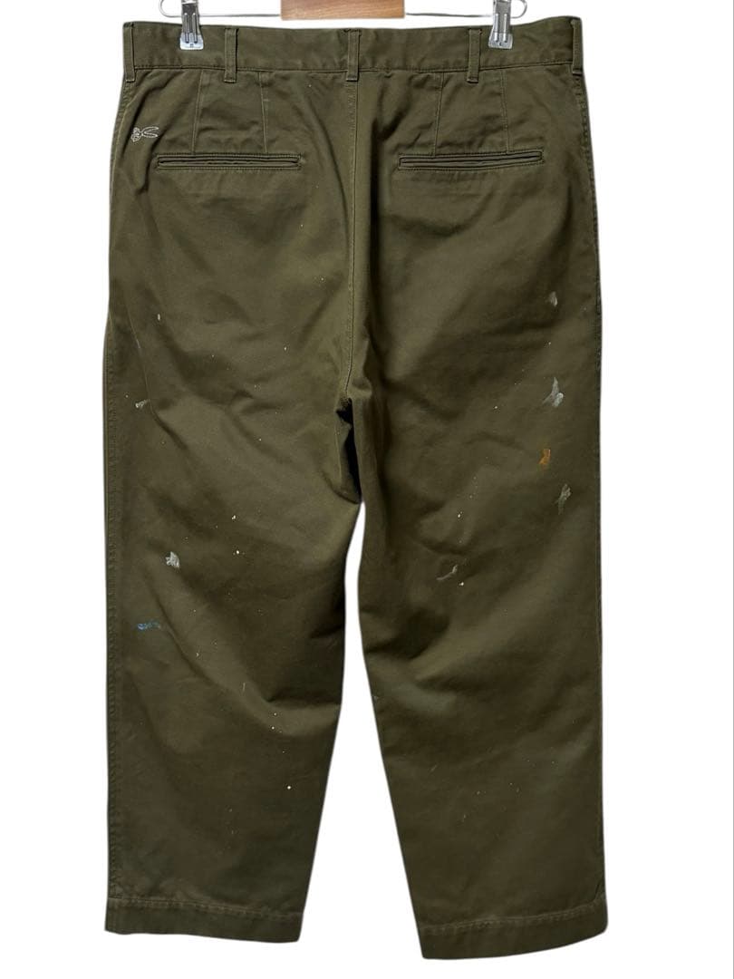 DENHAM タックワイドチノ ペンキ 1点物 日本製 ワークミリタリー