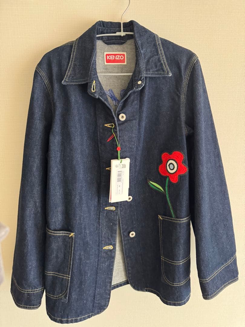 新品タグ付きKENZO ケンゾーデニムジャケット 刺繍Gジャン