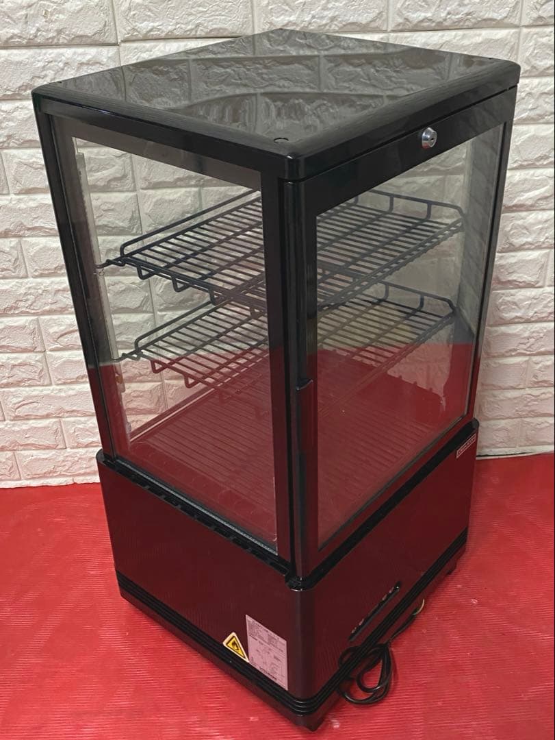 面ガラス 冷蔵ショーケース 卓上型 63L ブラック R4G-63SLB