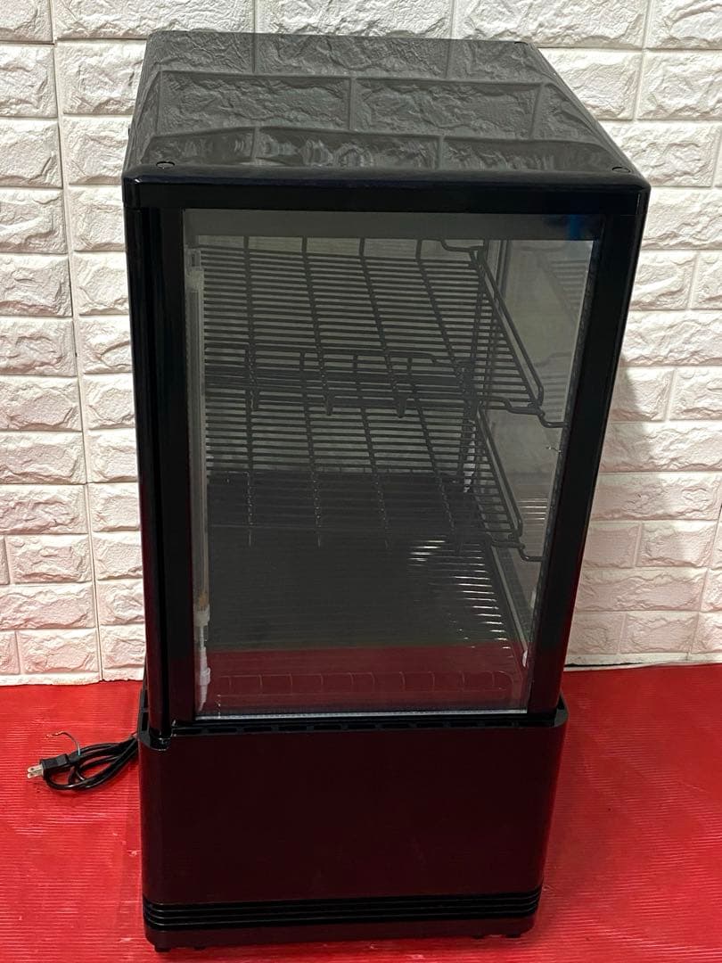 面ガラス 冷蔵ショーケース 卓上型 63L ブラック R4G-63SLB