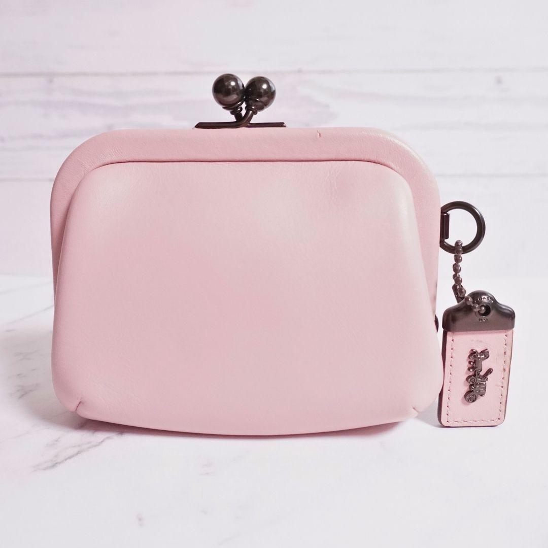 COACH キスロック がま口 財布 ピンク ケース 68326