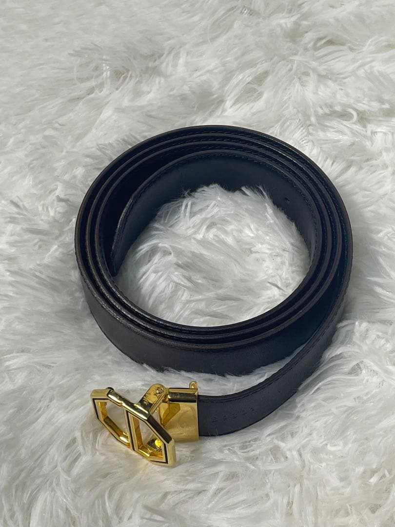 美品　DIOR ディオール ロゴバックル 本革リバーシブル ベルト 箱付き