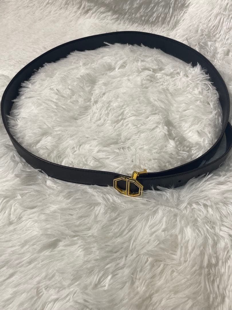 美品　DIOR ディオール ロゴバックル 本革リバーシブル ベルト 箱付き