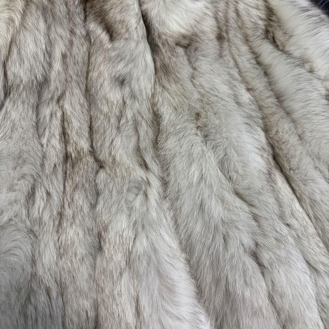 SAGA FOX ホワイト ファーコート　毛皮　ジャケット　サガフォックス　銀