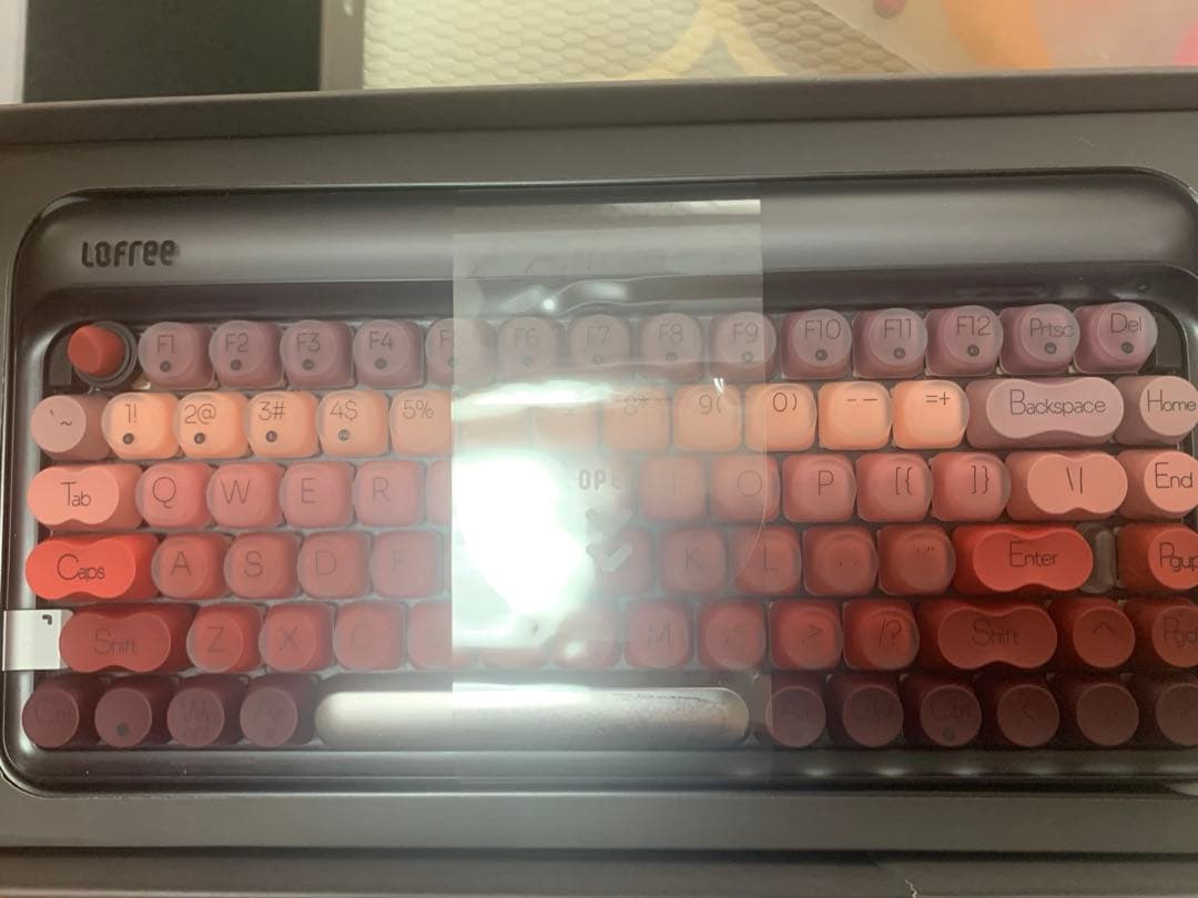 に*ろ様 Lofree ワイヤレスキーボード グラデーション メカニカル ブラッ