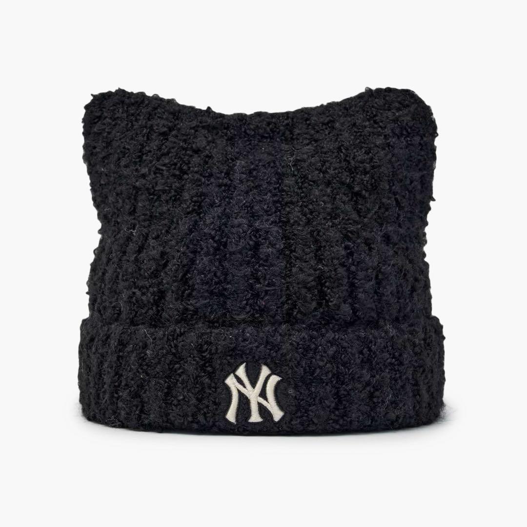 【新品未使用】MLBkorea　猫耳　ビーニー　ブラック　カリナ着用　大人気