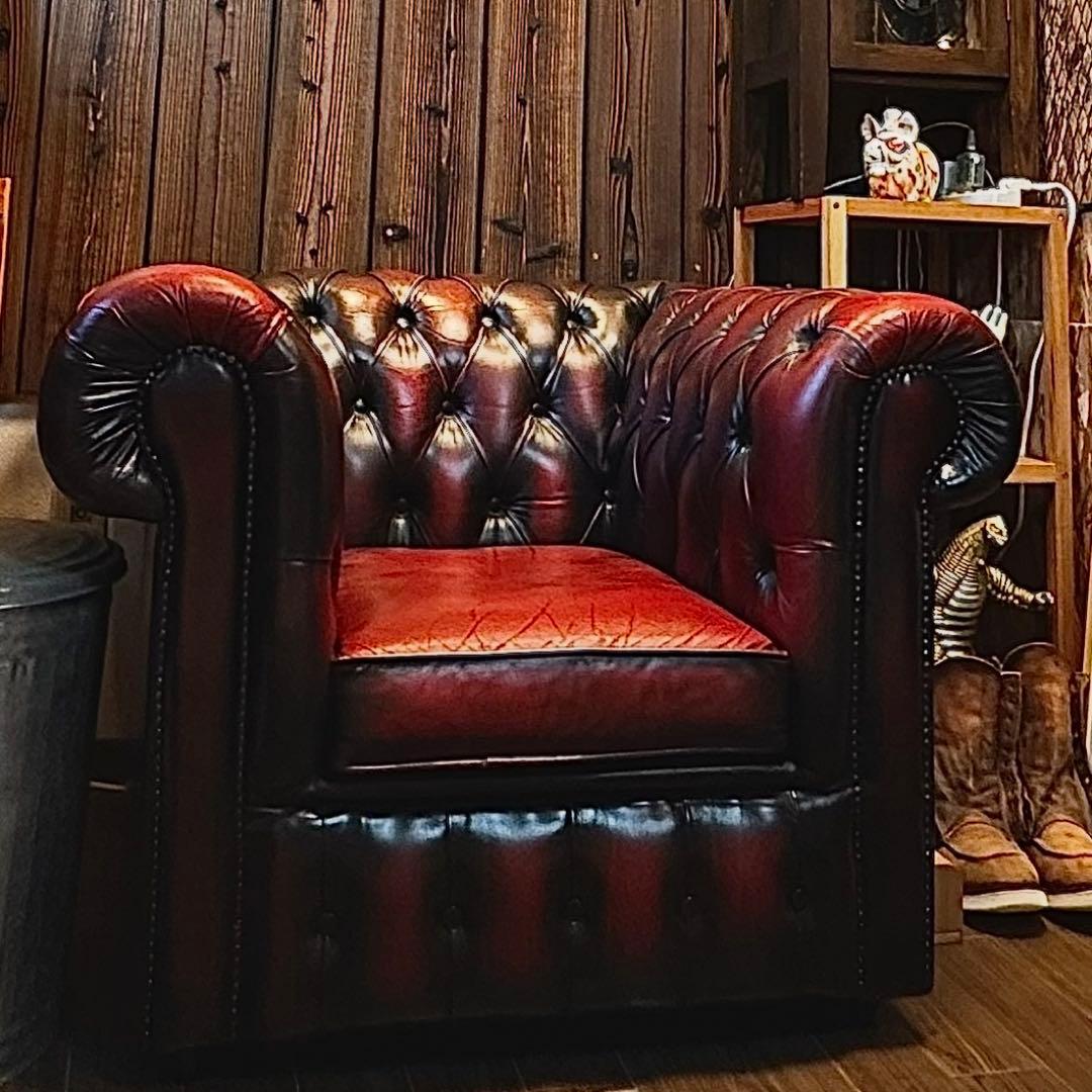 アンティーク・チェスタフィールド 1人掛けソファ