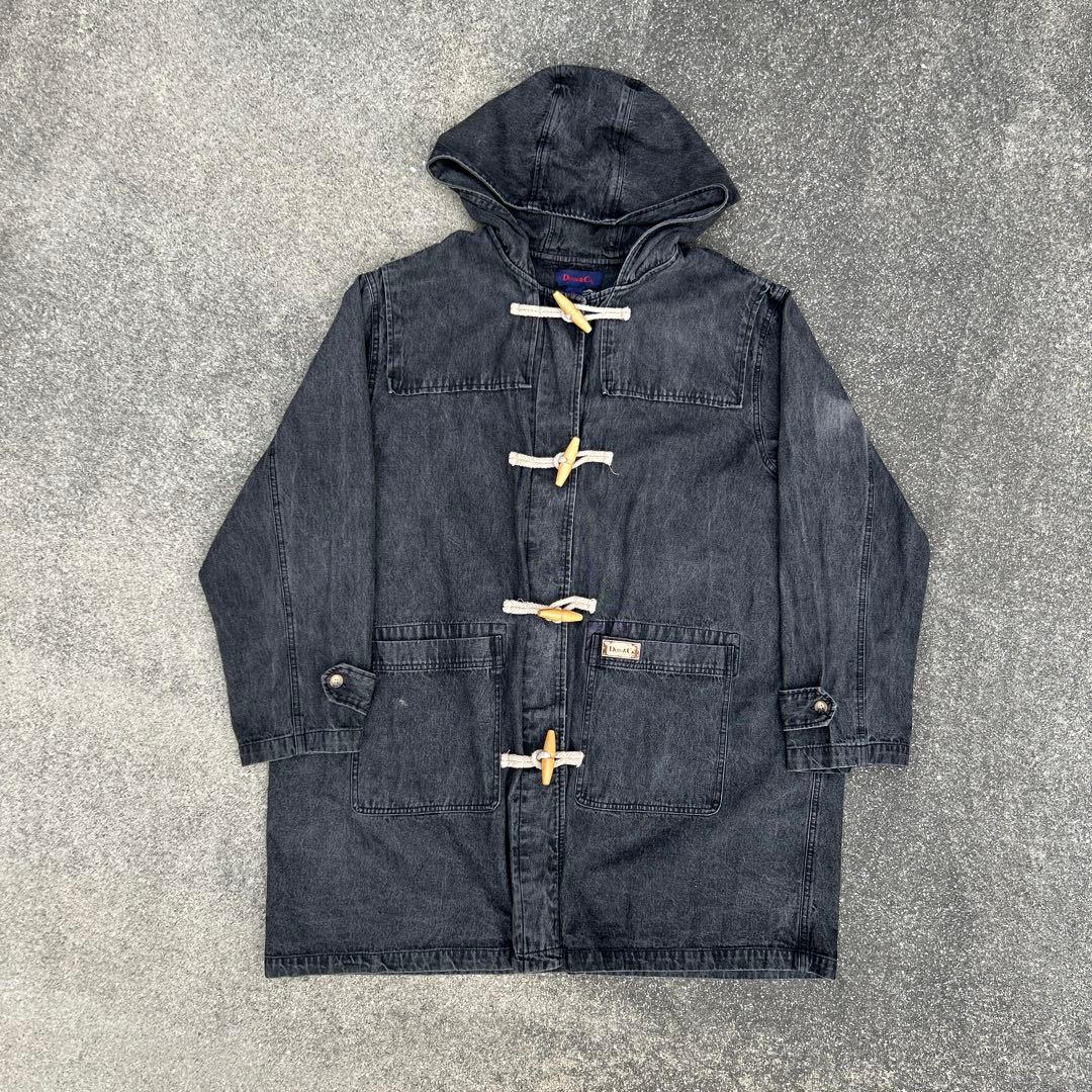 90s ダッフルコート ブラックデニム \