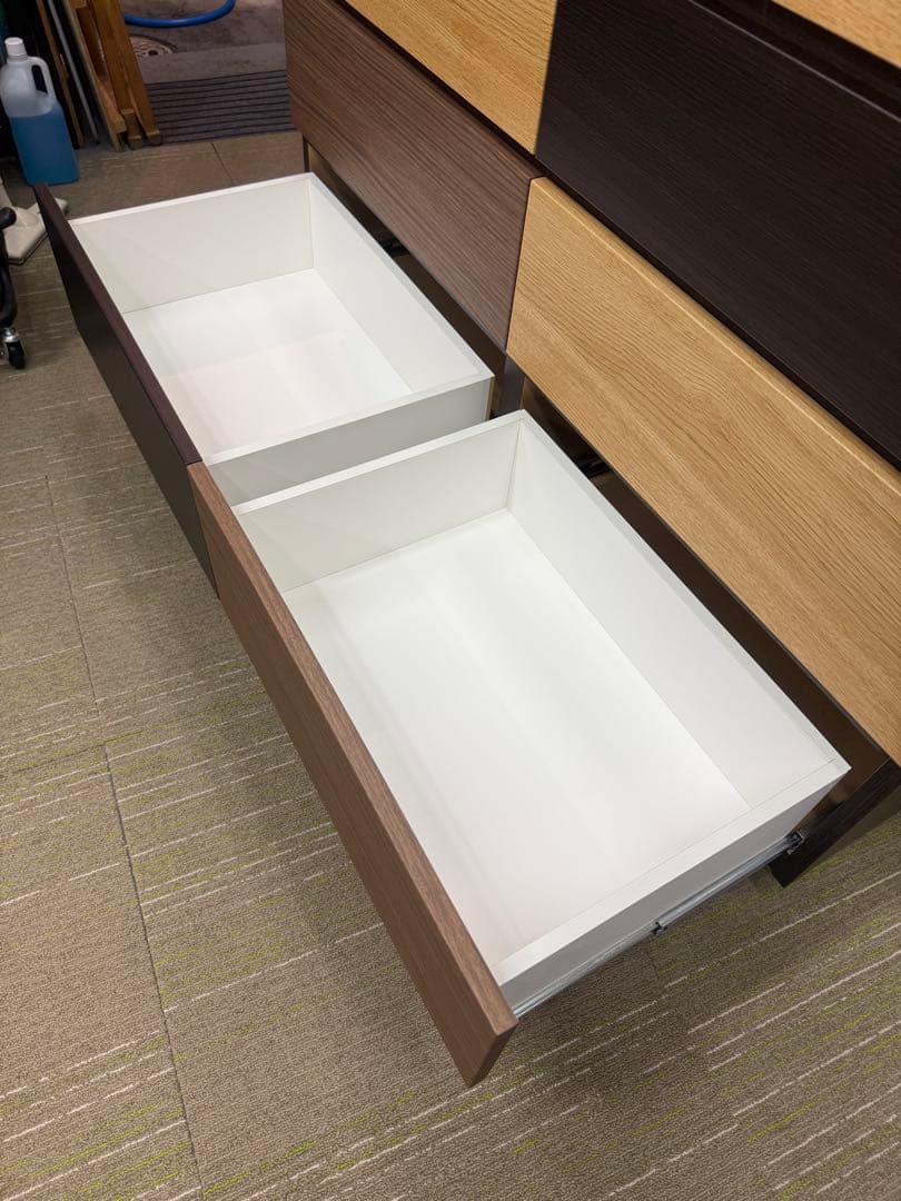 【超美品】【洗浄消毒作業済】ニトリ　ローチェスト(カレナ 120LC DBR)