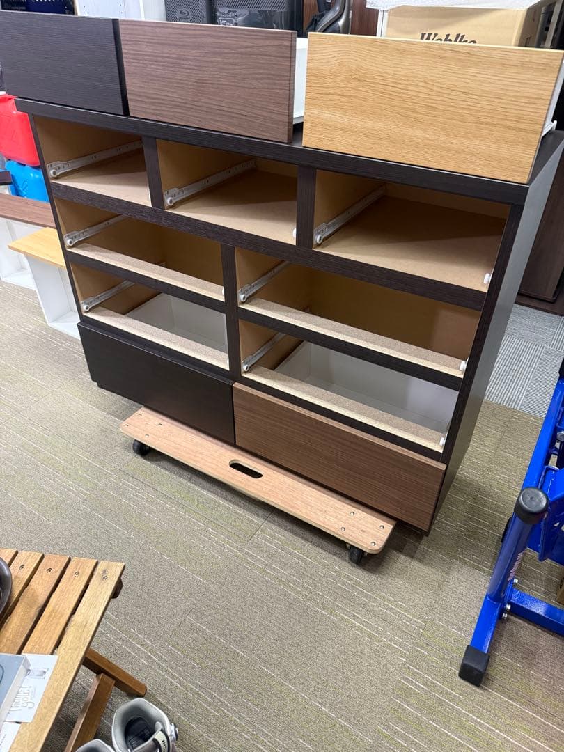 【超美品】【洗浄消毒作業済】ニトリ　ローチェスト(カレナ 120LC DBR)