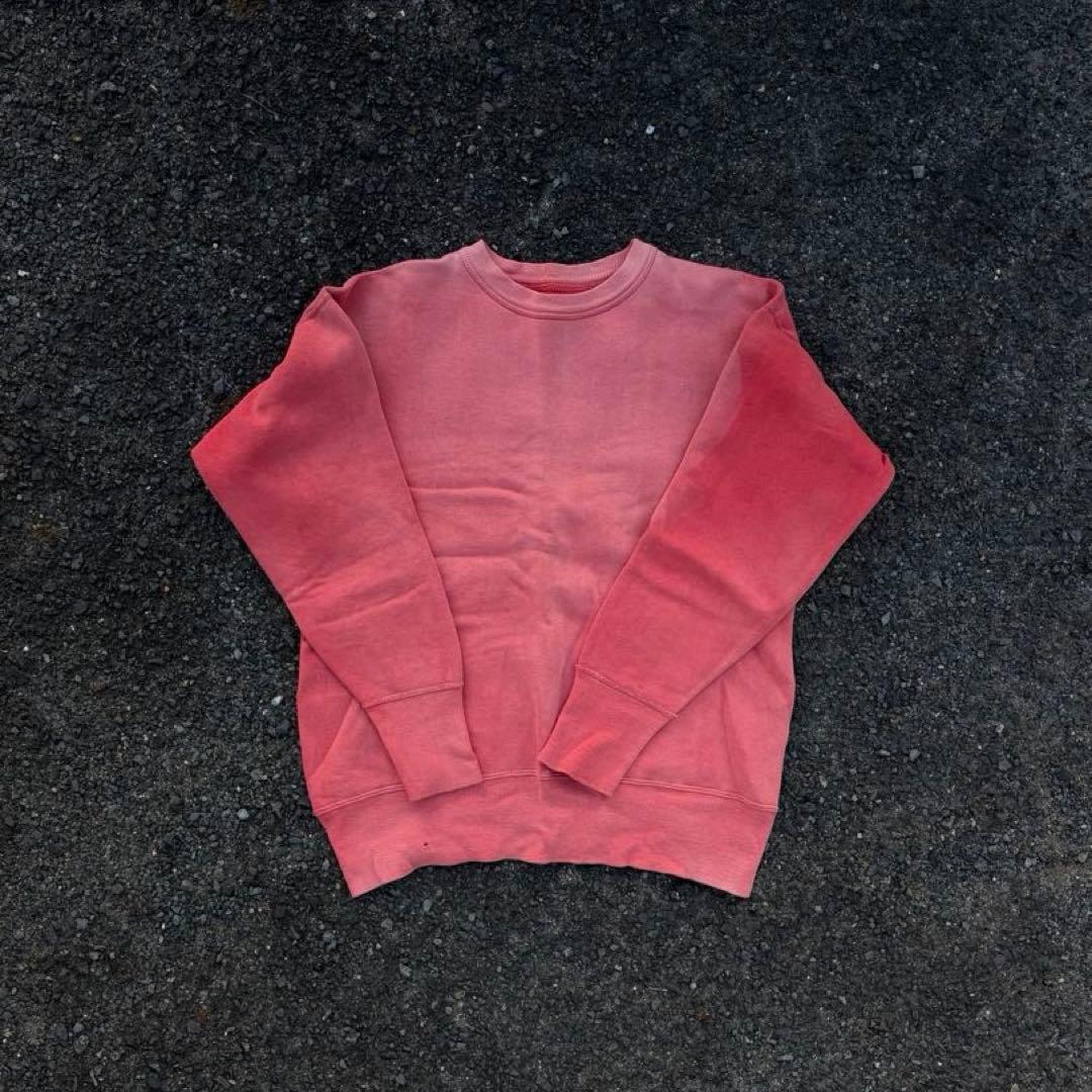 【極上フェード】XL相当 50s 60s ヴィンテージスウェット 長リブ ピンク