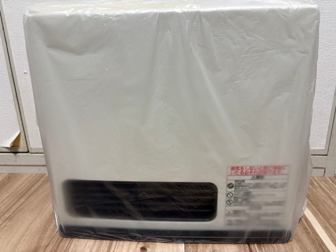 ガスファンヒーター ホワイト 接続ホース付き　都市ガス