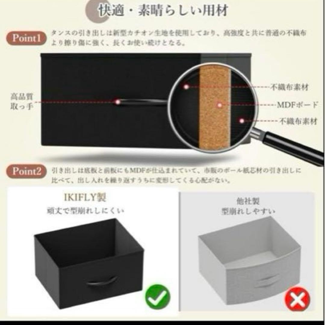 収納チェスト 棚付き リビングチェストコンセントキャビネット USBポート 黒