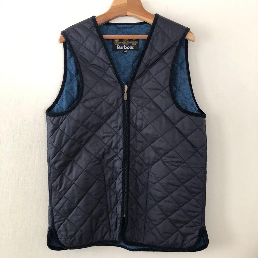 ［未使用］Barbour バブアー フロントジッパー キルティングライナー