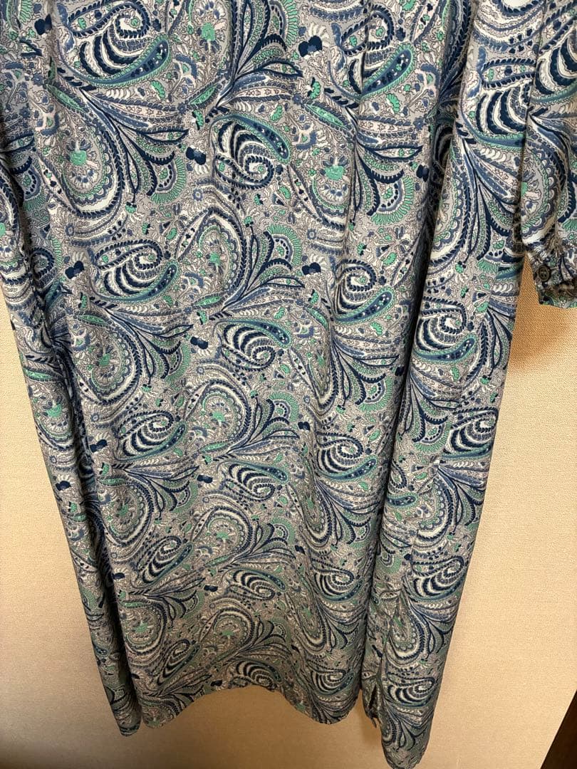 SOEJU ソージュ　ペイズリー柄ワンピース　L.GLAY ライトグレーFREE