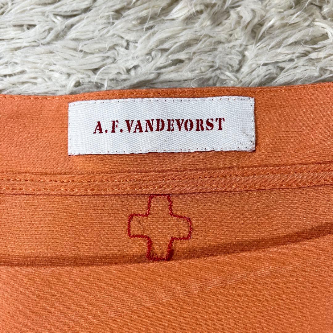 エーエフヴァンデヴォースト シルク アシンメトリー 切替 トップス サイズ2