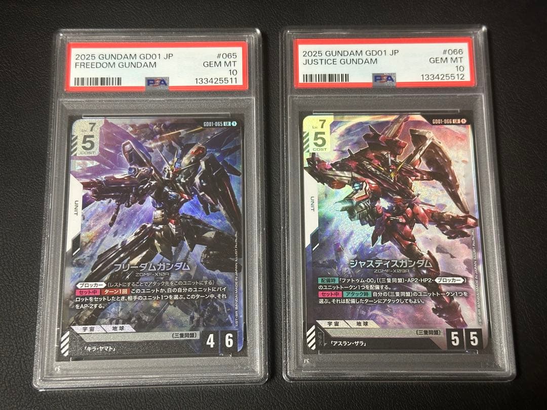 フリーダムガンダム & ジャスティスガンダム 連番 PSA10