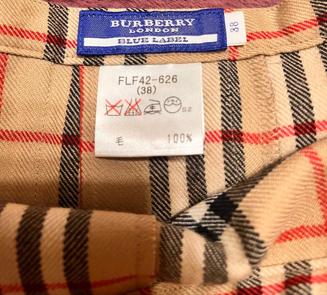 【M】BURBERRY BLUE LABELプリーツスカート 38 ノバチェック
