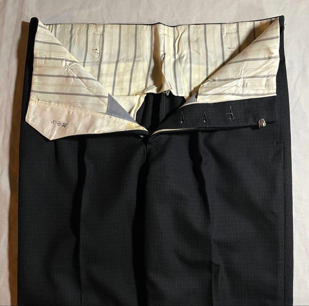 希少 vintage 1940s~50s Wide Wool Slacks 黒