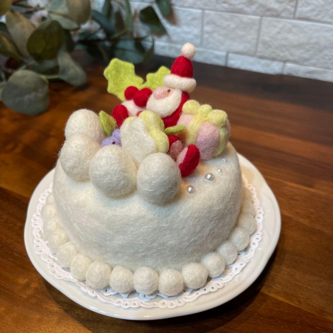 にこ様　オーダー品　羊毛フェルトのクリスマスケーキ8点　ブッシュドノエル3点