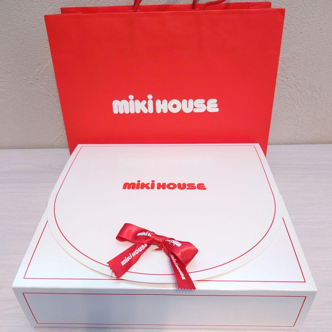 【新品未使用】ミキハウス　スカート付ロンパース　靴下　ギフトセット