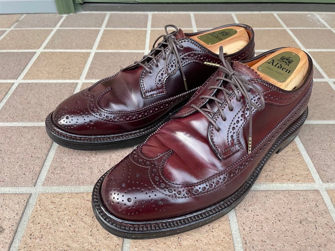 キ*ツ様 Alden オールデン 975 6.5E ウィングチップ コードバン