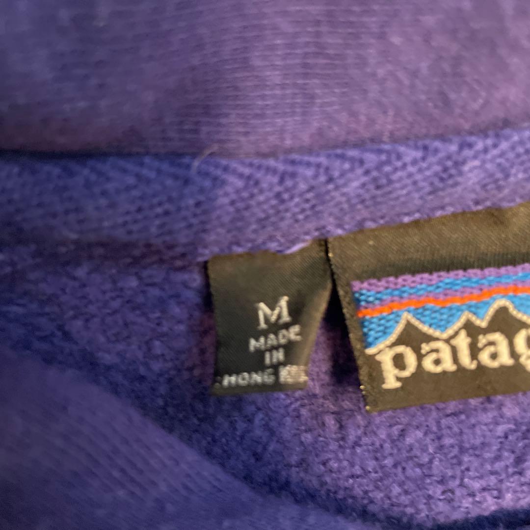 短丈　襟付き　patagonia パープル スウェット M