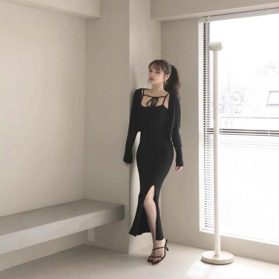 ワンピース andmary milky knit set