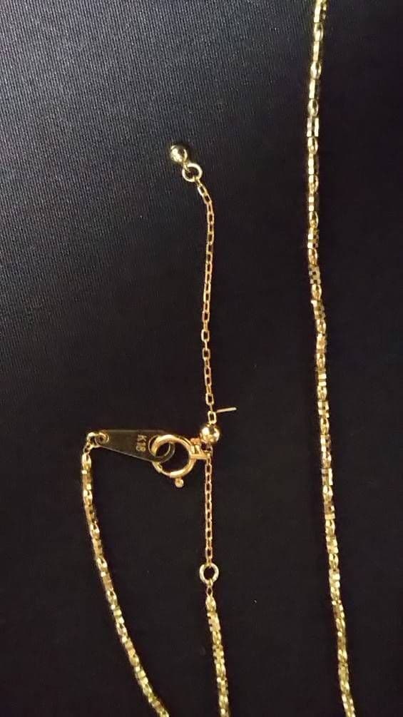 全てK18 ビーズ状リンクチェーン ネックレス 、長さ調整可能 試着のみ