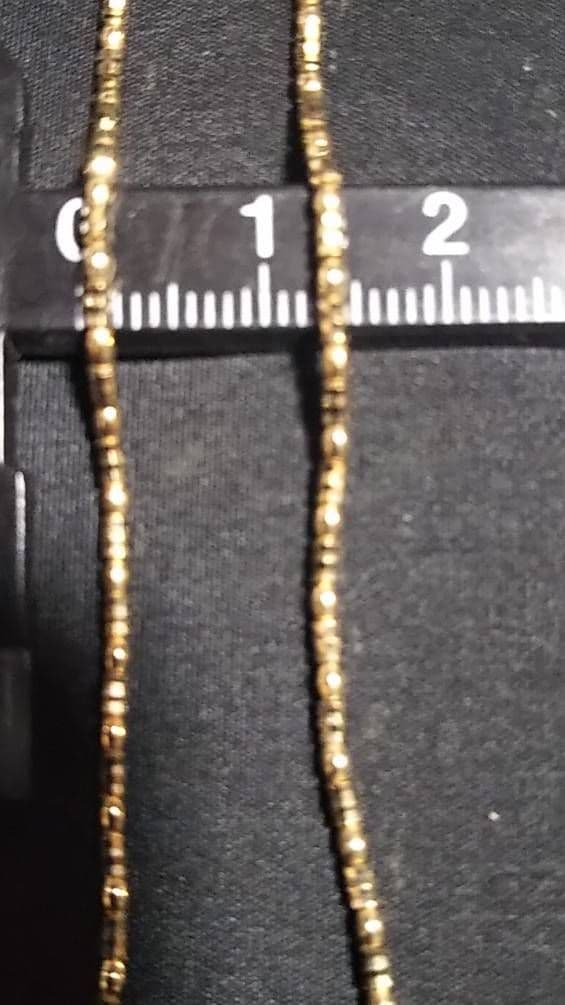 全てK18 ビーズ状リンクチェーン ネックレス 、長さ調整可能 試着のみ