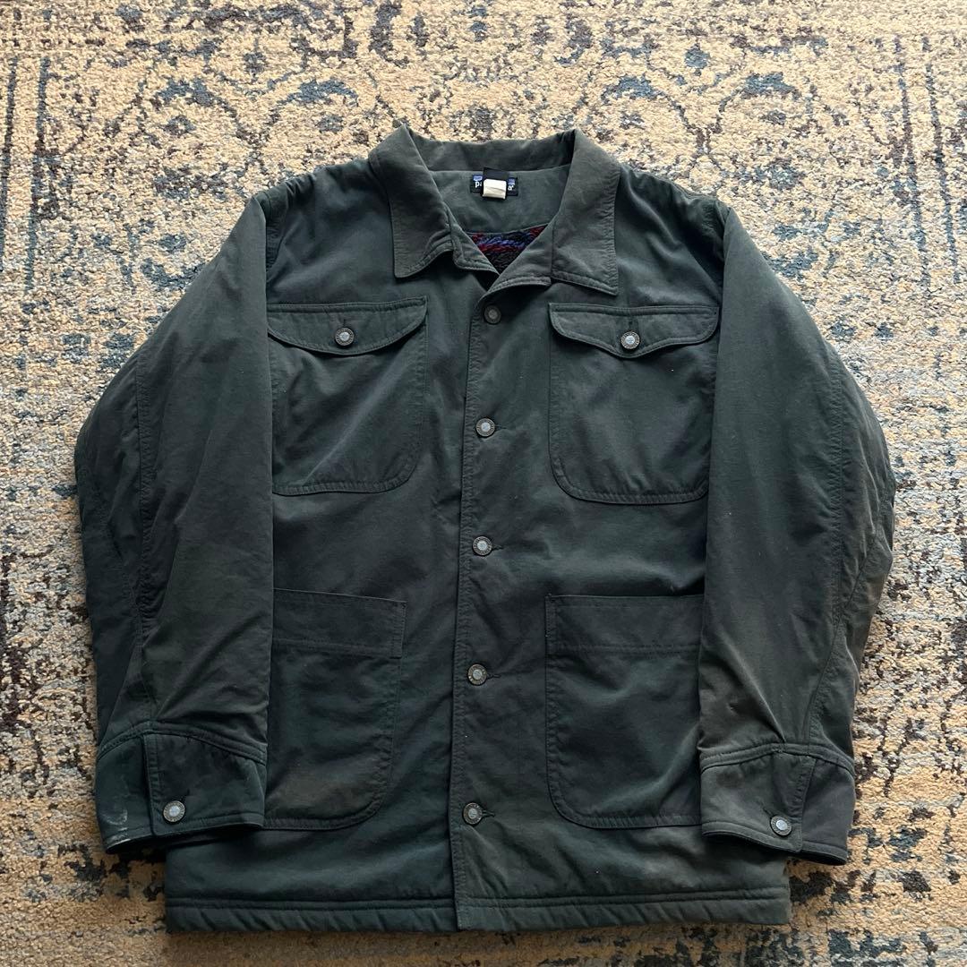 90s パタゴニア ワークレンジコート 総柄 フリース 検 ヌエボレンジ