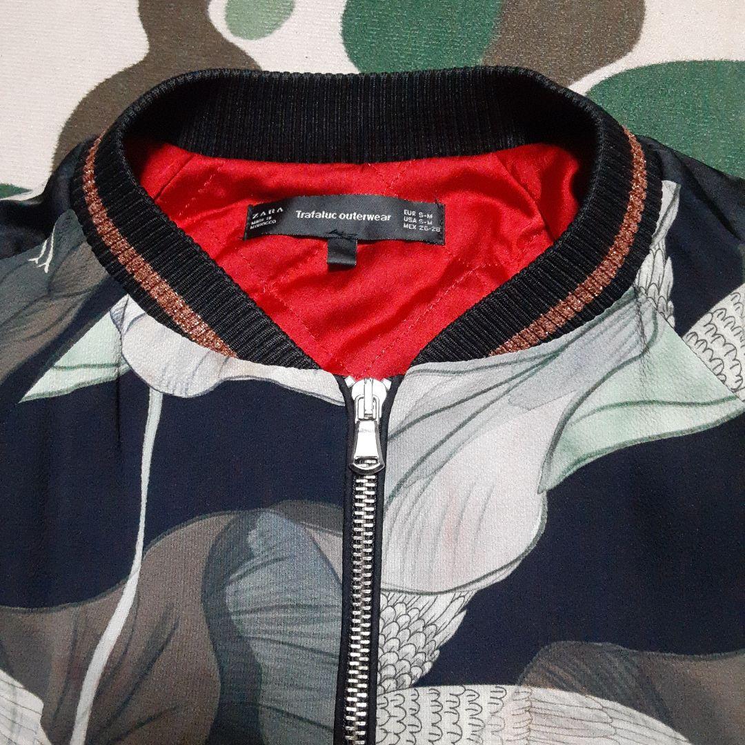 ZARA ザラ　鶴ドレスコート　スカジャンロング丈