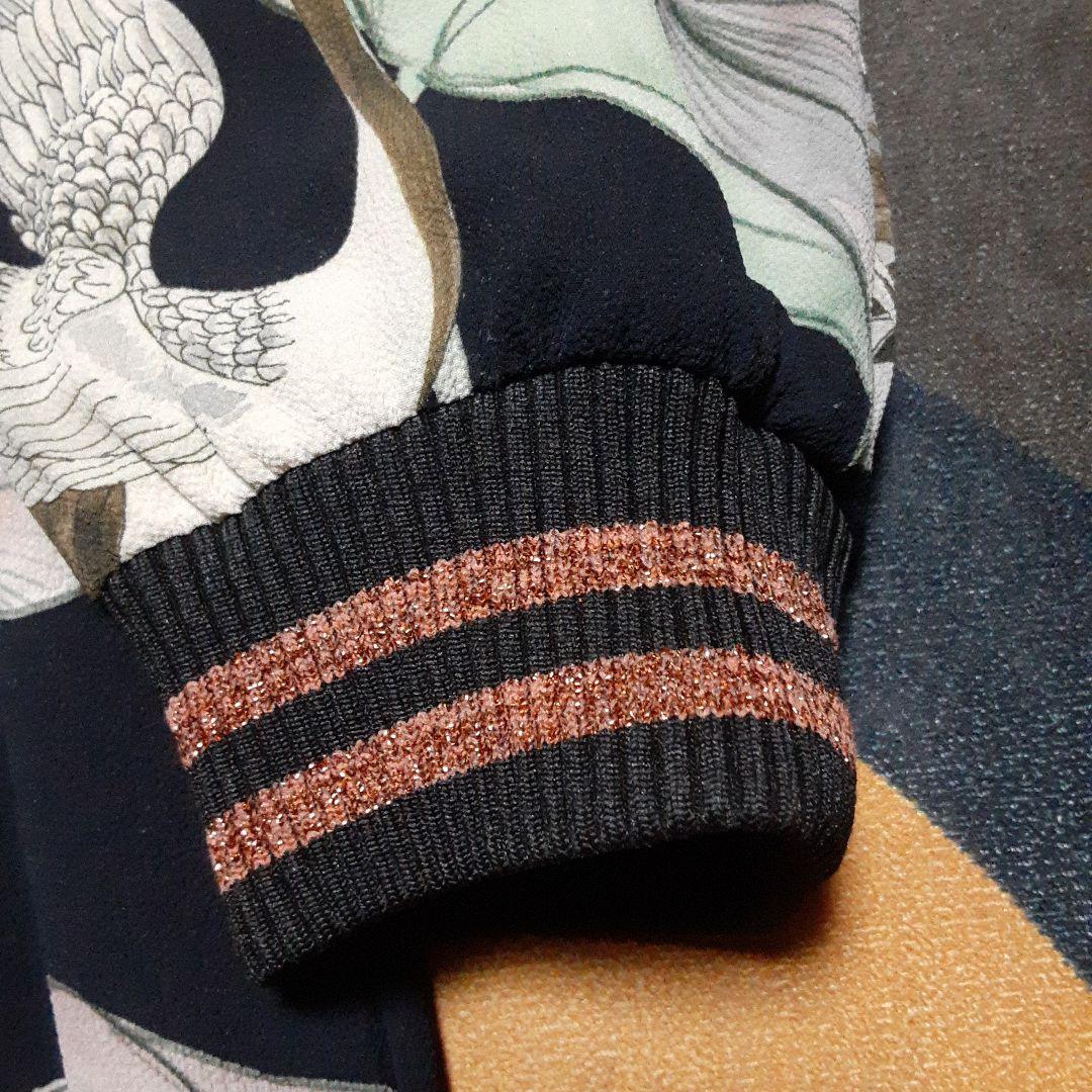 ZARA ザラ　鶴ドレスコート　スカジャンロング丈