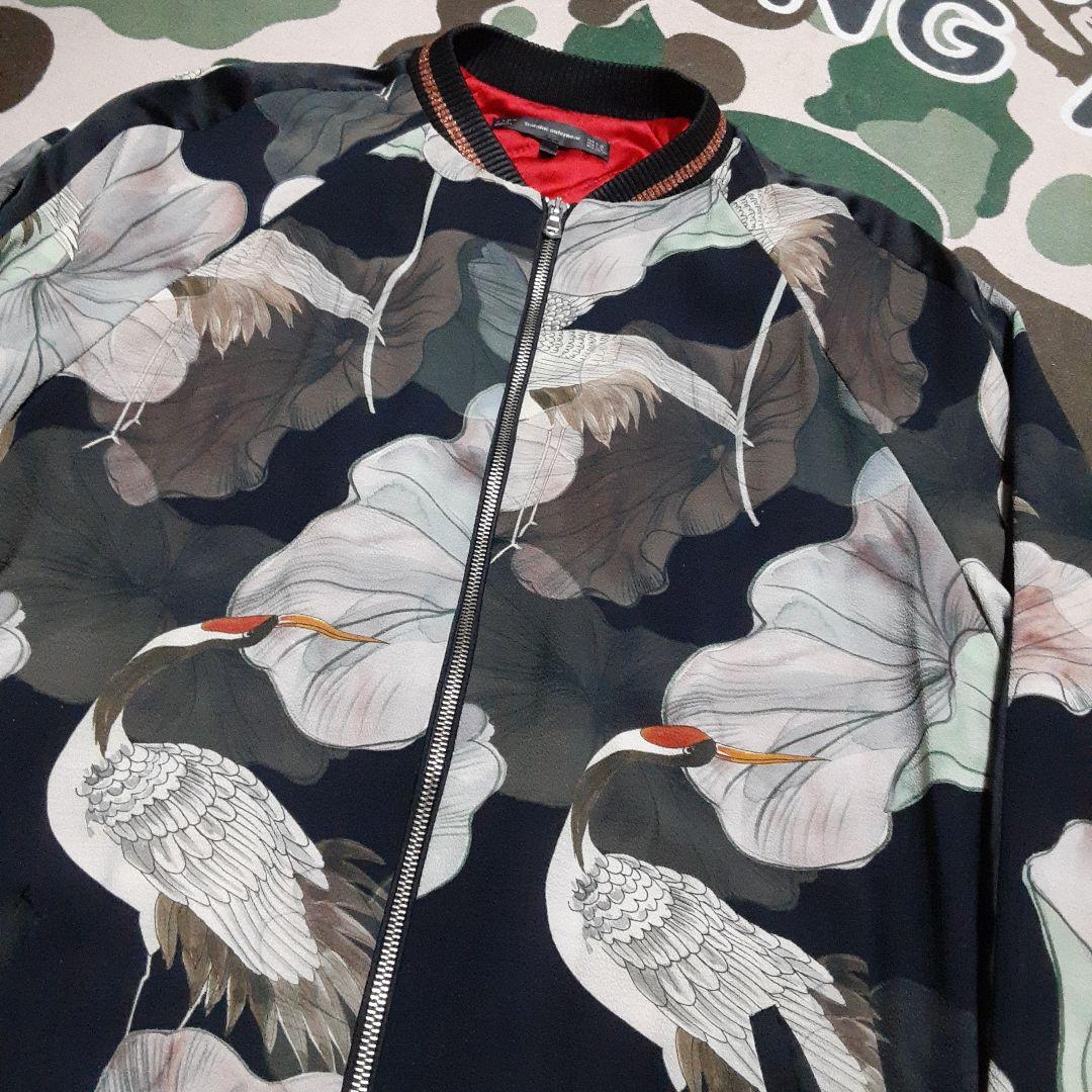 ZARA ザラ　鶴ドレスコート　スカジャンロング丈