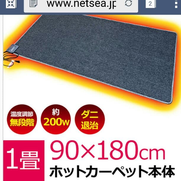 ホットカーペットタイマー付！