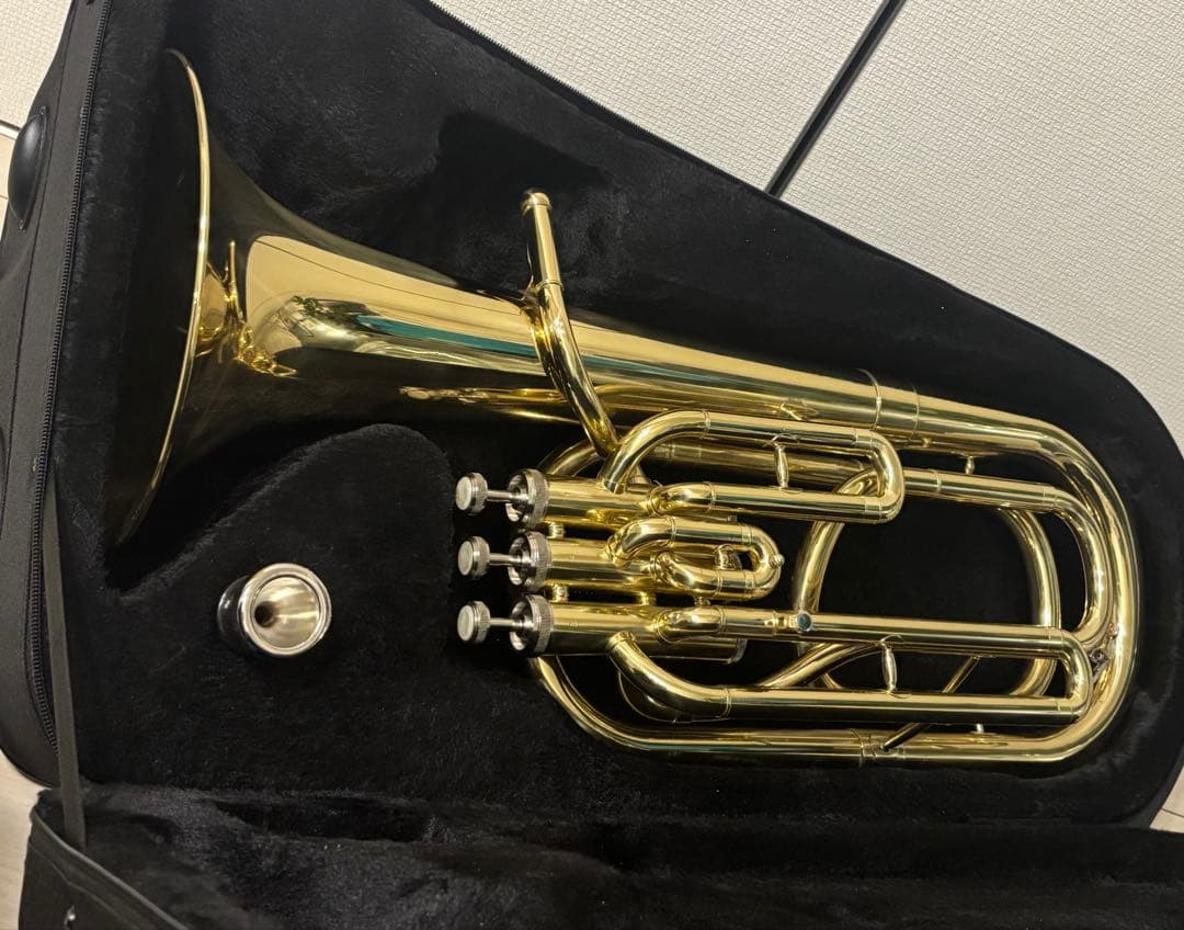 アルトホルン ケース、マウスピース付き