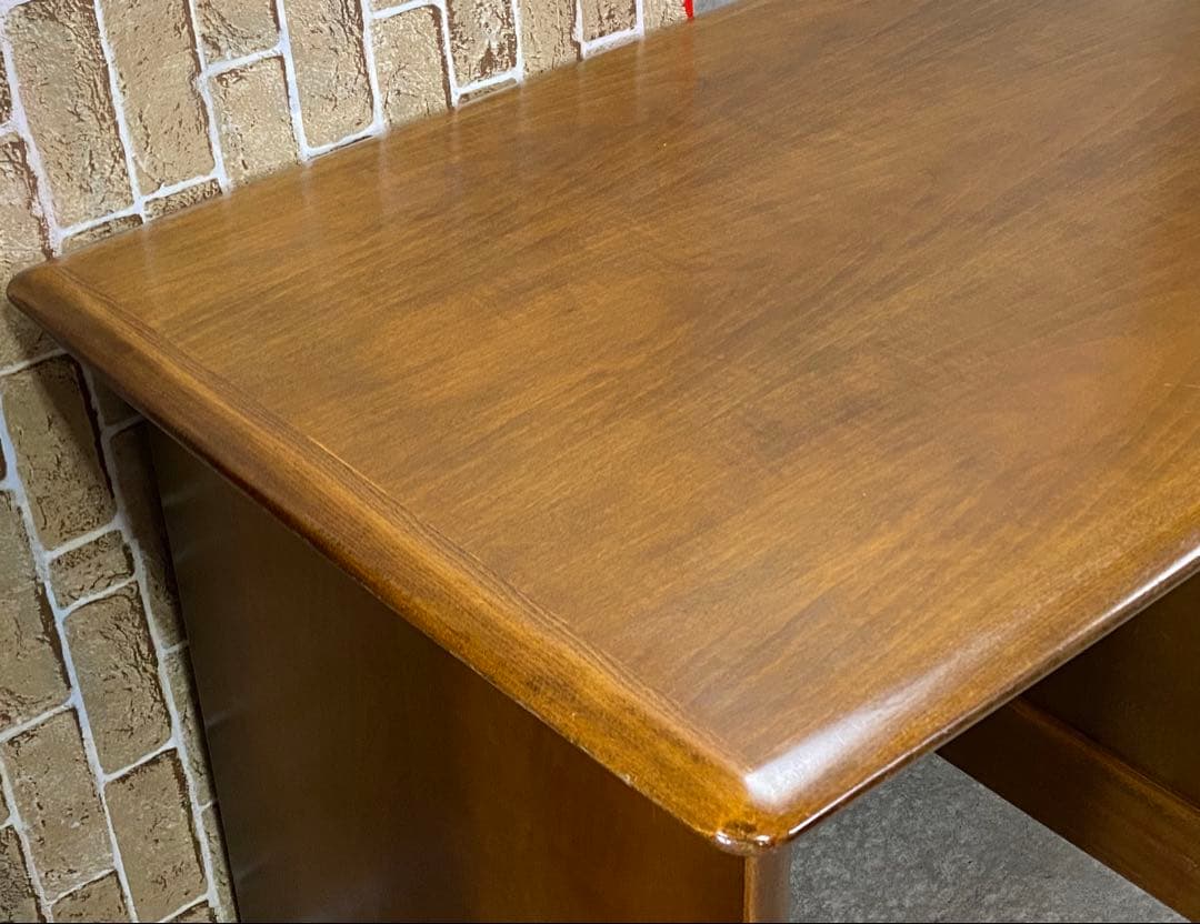 Karimoku カリモク 書斎机 デスク 片袖机 勉強机 木製 ブラウン 札幌