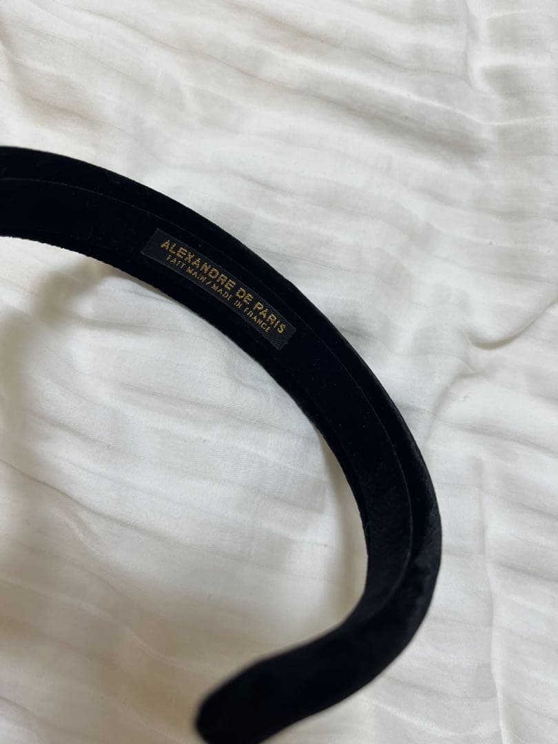 ALEXANDRE DE PARIS ブラック ヘアバンド