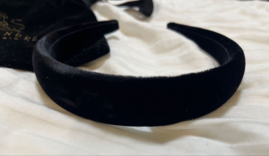 ALEXANDRE DE PARIS ブラック ヘアバンド