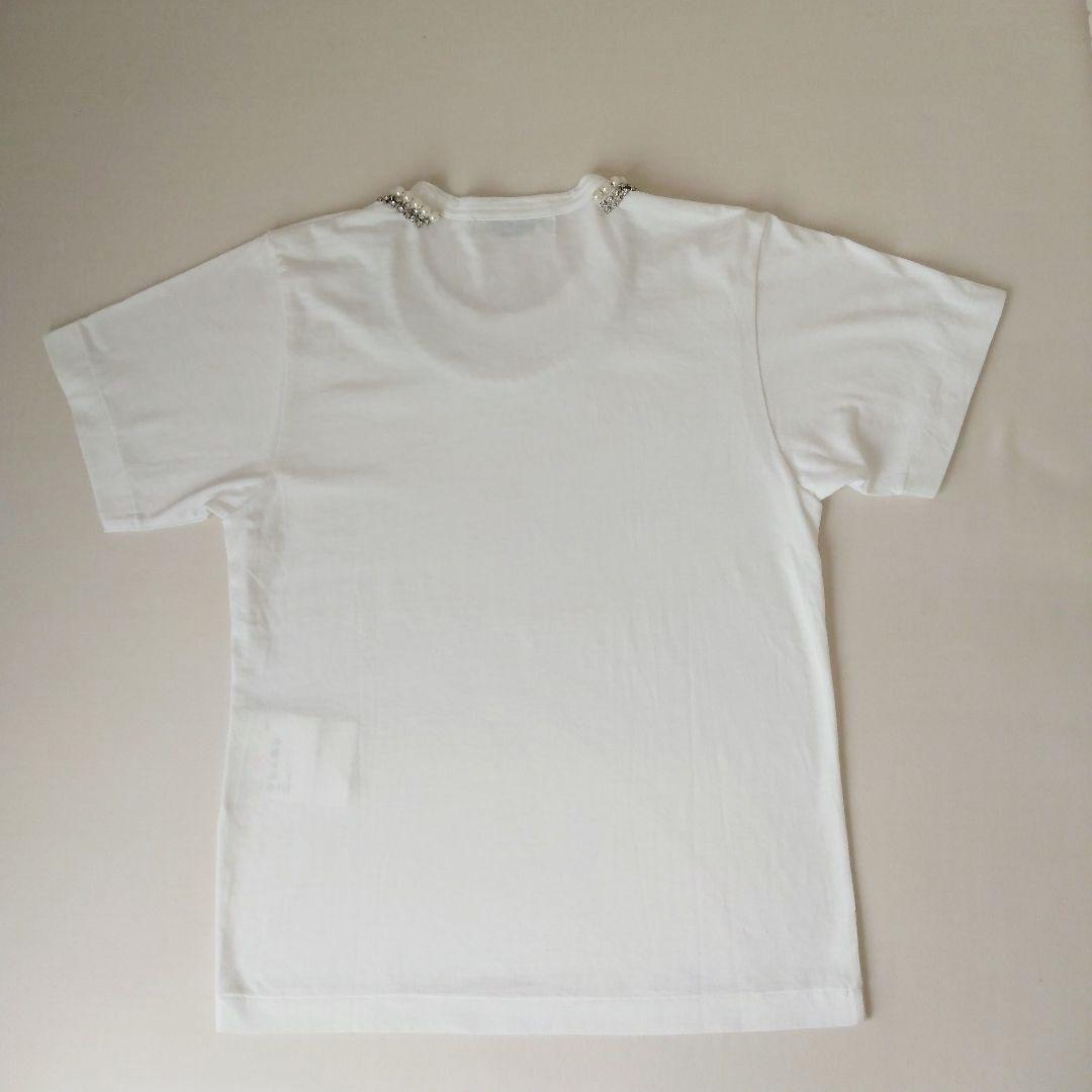 ●ローブドシャンブル コムデギャルソン●パール ネックレス付き Tシャツ