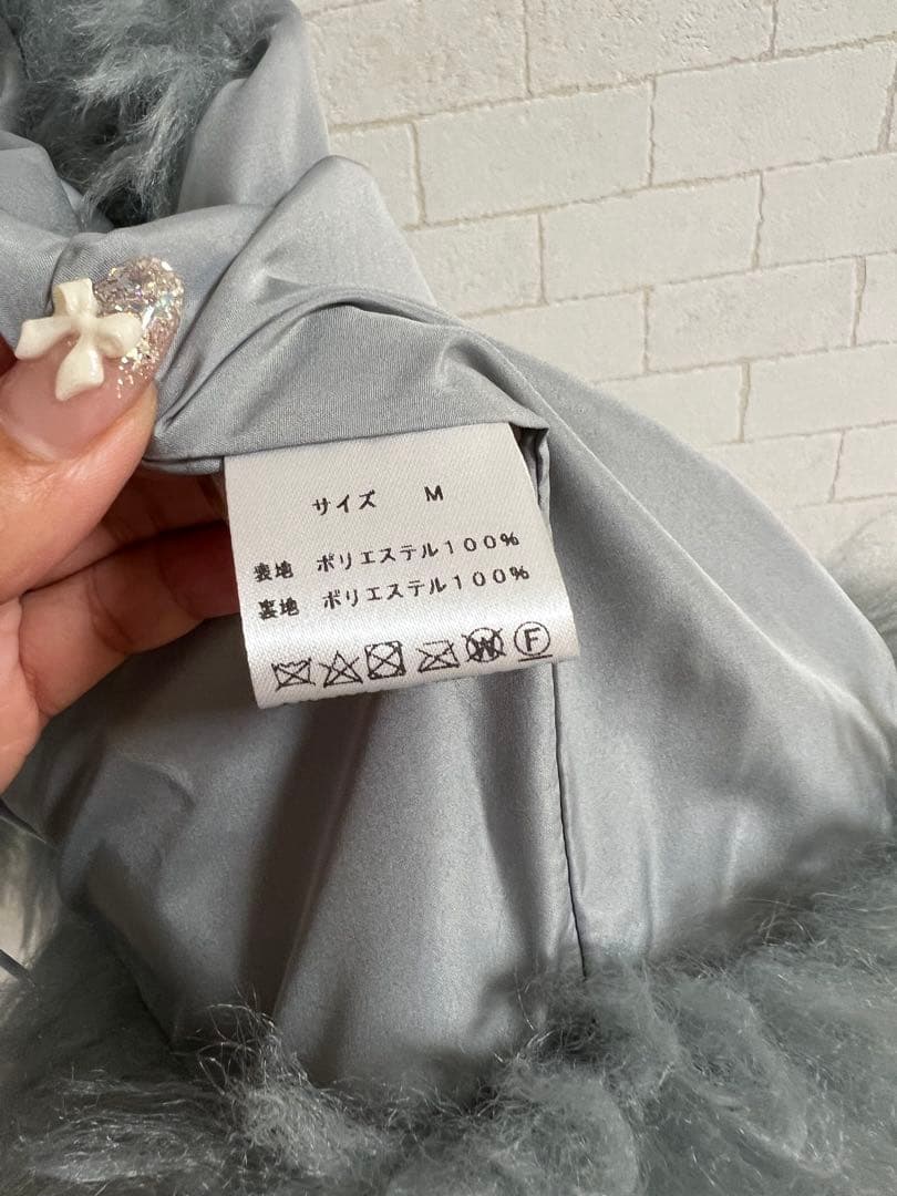 LIGNAGGIO グレー ファーコート ノーカラー新品