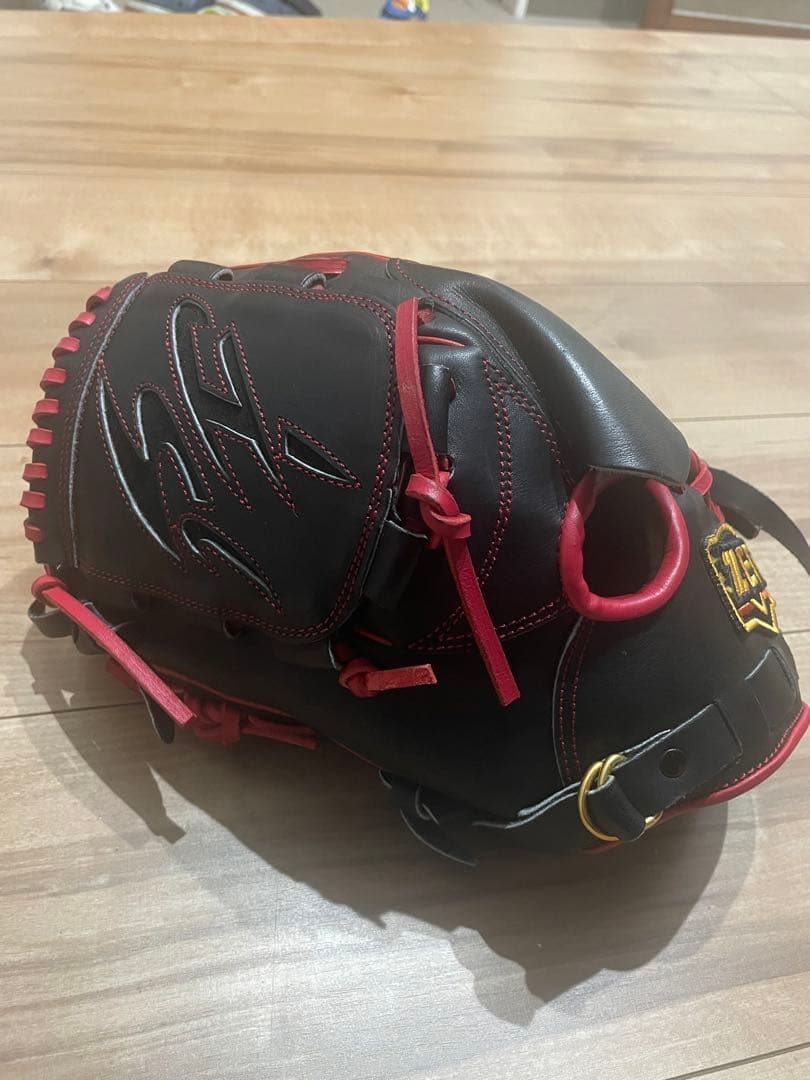 ZETT 硬式グローブ 黒/赤　　最終値下げ中！